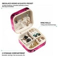 thumbnail image 2 of Pink Monkey Jewelry Display and Organizer: Portable Square Travel Case for Rings, Earrings, Necklaces, Bracelets - Suitable for Girls and Women, 2 of 6