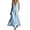ZA-Blue-linen dress women, variant on Women's Linen Dress Sleeveless V Neck Maxi Dresses Striped Aline Casual Summer Dress for Beach Party with Pockets