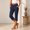 Dark Blue, variant on Capri Pants for Women High Waisted Straight Leg Stretch Lightweight Trousers Casual Work Golf Capris with Pockets Summer Fall Loose Breathable Pants Daily Travel Office Outfits, Beige L