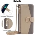thumbnail image 3 of Phone Case for Samsung Galaxy S22 Ultra 5G Wallet Cover with Screen Protector and Mirror Flip Cover Ring Credit Card Holder Crossbody Strap Stand Cell S22ultra 22S S 22 S22ultra5g 6.8 Gray, 3 of 16