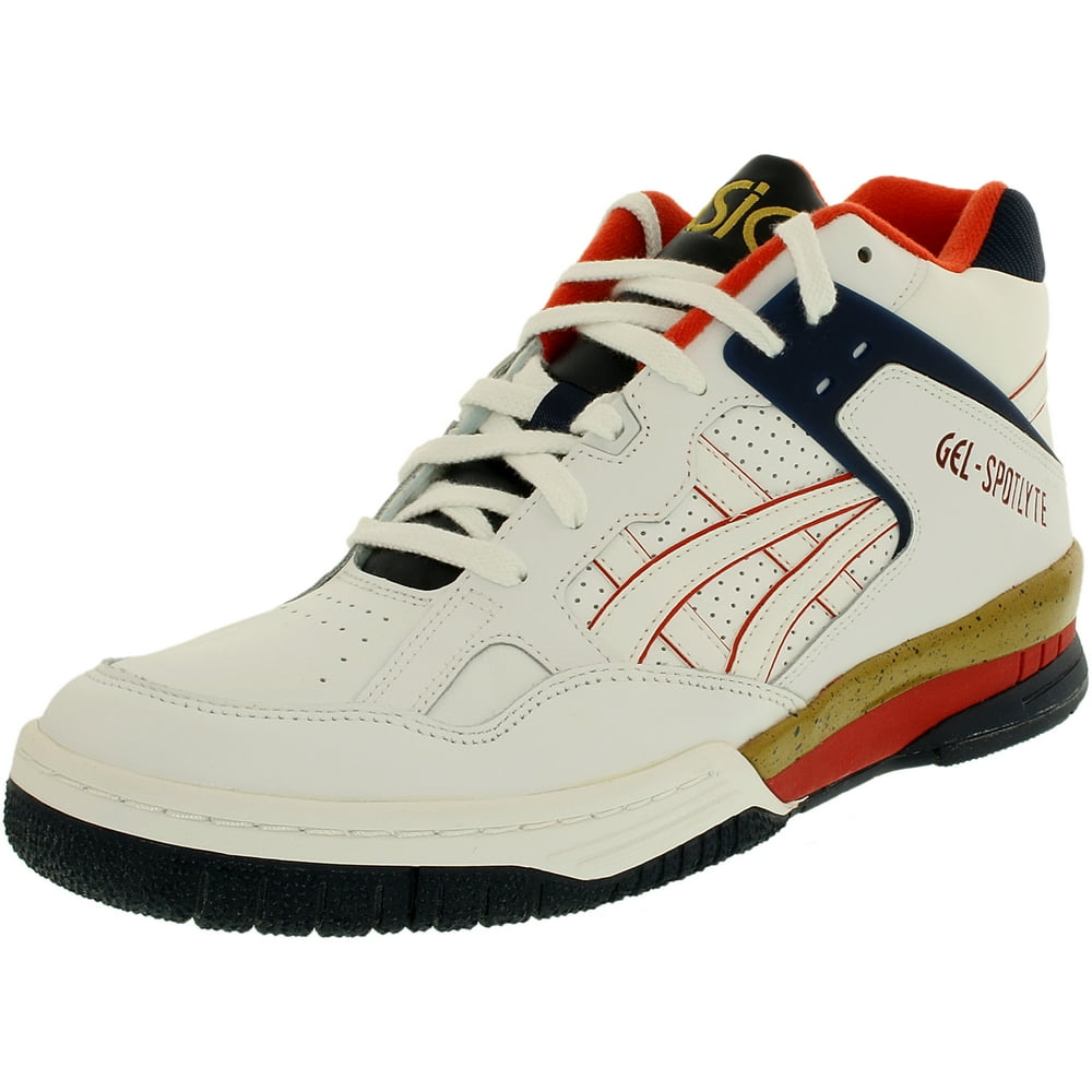 ASICS Men's GelSpotlyte White/White AnkleHigh Leather Basketball Shoe 11M