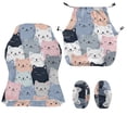 thumbnail image 5 of SCRAWLGOD Cats Print Set of 4 Gaming Chair Covers Cat Scratch Proof Rotating Gaming Chair Protector with Armrest Slipcovers Office Desk Chair Cover, 5 of 7