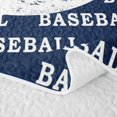 thumbnail image 5 of Manfei Grunge Baseball Twin Quilt Set, Sports Twin Coverlet Set, Navy Red White, Navy Reversible 2 Pieces, 1 Bedspread and 1 Pillowcase, 5 of 7