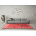 thumbnail image 3 of Ahgly Company Indoor Square Oriental Red Industrial Area Rugs, 5' Square, 3 of 4
