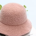 thumbnail image 6 of CoCopeaunts Ladies Bucket Hat Autumn Winter Lambswool Velvet Fisherman Hats Simple Solid Color Casual All-Match Bucket Caps, 6 of 8