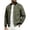 Army Green, variant on Mens Suede Patchwork Jacket Casual Sport Stand Collar Snap Button Cardigan Coat Long Sleeve Outerwear Brown 2XL