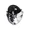 Black, variant on Men's Women's Stainless Steel Couples Ring Vintage Silver Dragon Claw Ring with Red and Black Stones Accessories Black Size 9