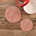 thumbnail image 2 of Beautiful Daisy Placemats Set of 2, Woven Washers, Cotton, Round Large Pot Holder, Heat Resistant, for Pot Countertops Home Decor, 2 of 7