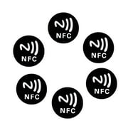 RABBITH 1'' NTAG213 Stickers Adhesive NFC Label Tags 144 Bytes Fast Read Write Lock 6PC