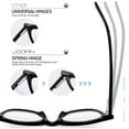 thumbnail image 6 of Joopin Blue Light Blocking Glasses Women/Men, Fashion Square Eyeglasses Frames UV Ray Filter Computer Gaming Glasses (Black), 6 of 8
