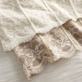thumbnail image 4 of COMVALUE Lace Bralette for Women V Neck Bustier Corset Tops with Underwired Racerback Adjustable Strap Crop Top (Khaki, M), 4 of 7