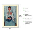 thumbnail image 2 of Roma Gypsy Woman with Baby - From an Original Color Painting by Amedeo Modigliani c.1919 - Master Art Print 10in x 14in, 2 of 4