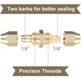 thumbnail image 2 of 4PCS Soild Brass Air Reusable Hose Splicer For 1/4-Inch ID Hose,Hose Air Hose Repair Fitting 4 Pack 1/4 Inch, 2 of 6