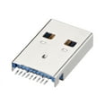 thumbnail image 3 of Unique Bargains PCB Connector USB-AM 3.0 Male Jack 9 Pin SMT 180 Degree 5Pcs, 3 of 4