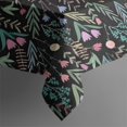 thumbnail image 5 of Pioneer Flower Floral Print Pattern Square Tablecloth,Waterproof Square Table Cover,Wipeable Spillproof Washable Table Cover for Home Kitchen Party Decor 52"x52"(132x132cm), 5 of 6