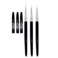 thumbnail image 1 of FULINJOY Nail Art Liner Brushes 7 mm/9 mm/11 mm UV Gel Pintura Nail Art Diseño Cepillo Metal Mango Nail Drawing Pens (3PCS Negro), 1 of 3
