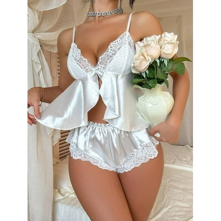 Silk Bridal Wedding Lingerie Honeymoon Sexy Sleepwear