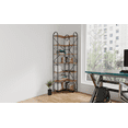 thumbnail image 2 of Yoneston 86.02" 7-Tier Industrial Corner Bookcase, L Shaped Wood and Metal Corner Etagere Bookshelf for Home Office, Brown, 2 of 5