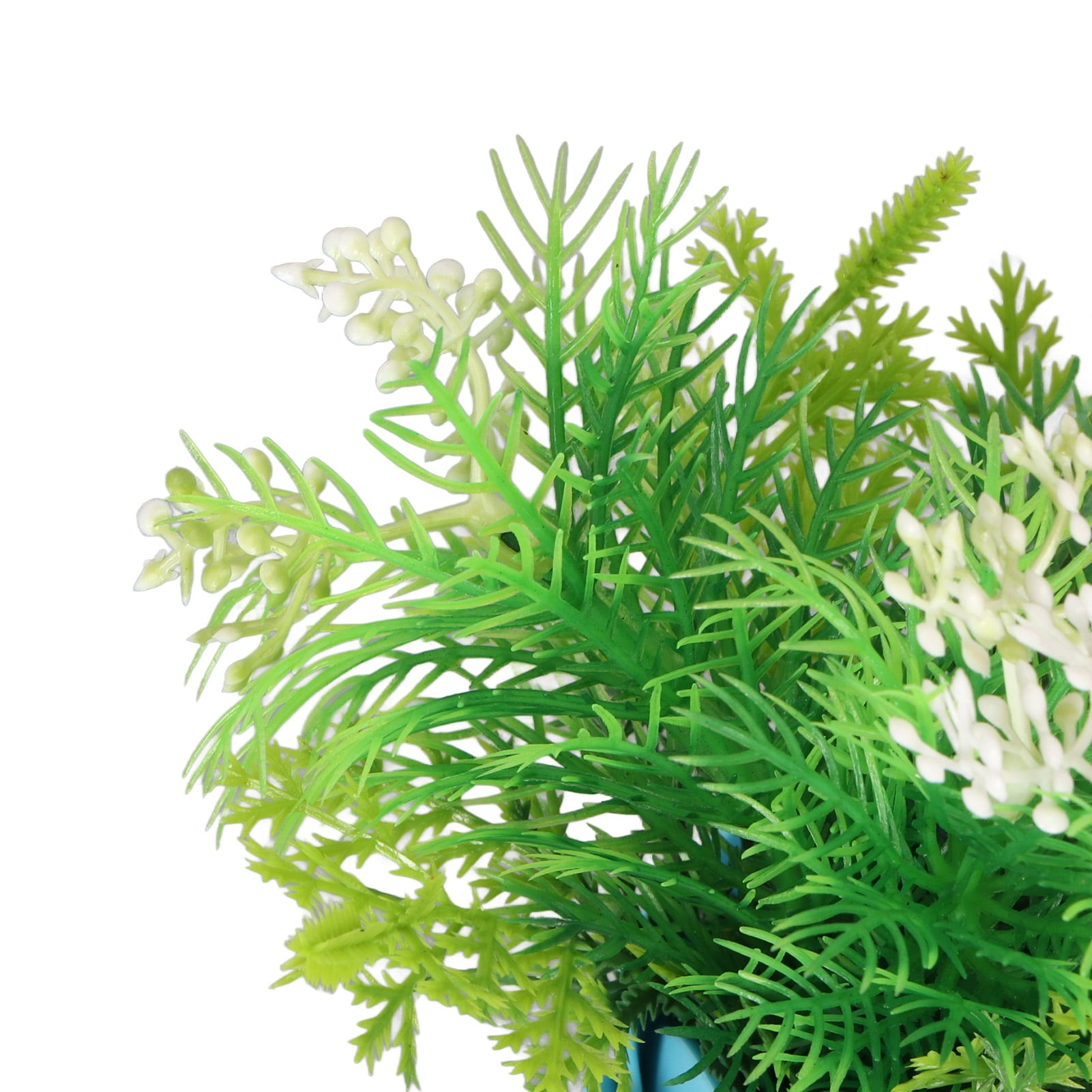Rupoun 2pcs Artificial Aquarium Plants Silicone Flowers Resin Fish Tank Decoration Glow in the Dark Plant Ornament, 14.96 inches / 38 cm