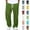 04# Green, variant on Mens Casual Corduroy Pants Lightweight Elastic Waist Drawstring Pants Straight Baggy Pants with Pockets Black XL