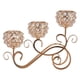 thumbnail image 4 of Candelabro moderno Zulema de cristal y hierro, 4 of 8