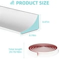 thumbnail image 2 of chalian Shower Threshold Water Dam,Walk in Shower Water Guard, Shower Dam Water Barrier Bathroom Sink Splash for Dry And Wet Separation Caulk Seal Strip Edge Trim (39Inch, White), 2 of 12