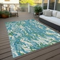 thumbnail image 6 of Addison Rugs Chantille Indoor/Outdoor Transitional Swirls Teal Washable Rectangle Rug, 9' x 12', 6 of 6