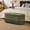 Green, variant on Noble House Ciara 39" Oval Upholstered Storage Ottoman, Lift Top Bench with Boho Fringe Trim, Multi-Functional Footrest, Gray