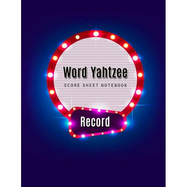 word yahtzee score sheet word yahtzee game record keeper book word