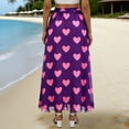thumbnail image 7 of hotojiny Chiffon Skirts for Women Elastic High Waist Mesh Casual Midi Skirts Fashion Valentine's Day Heart A-Line Long Skirts, 7 of 7