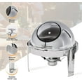 thumbnail image 6 of Ktaxon Roll Top Chafing Dish for Buffet, 6 Quart Stainless Steel Buffet Set with Visible Window, Chafers and Warmers Sets for Party, Catering, Wedding, Banquet, Graduation, 6 of 8