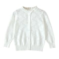 thumbnail image 1 of Gibobby Chaqueta de Forro Polar para bebés niñosRecién Nacido Bebé Niñas Algodón Punto Suéter Otoño Sólido Manga Larga Tops Cardigan Ropa(Blanco, 2-3 Años), 1 of 3