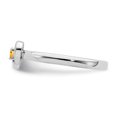thumbnail image 3 of Sterling Silver Stackable Expressions Citrine Heart Ring Size 8, 3 of 3