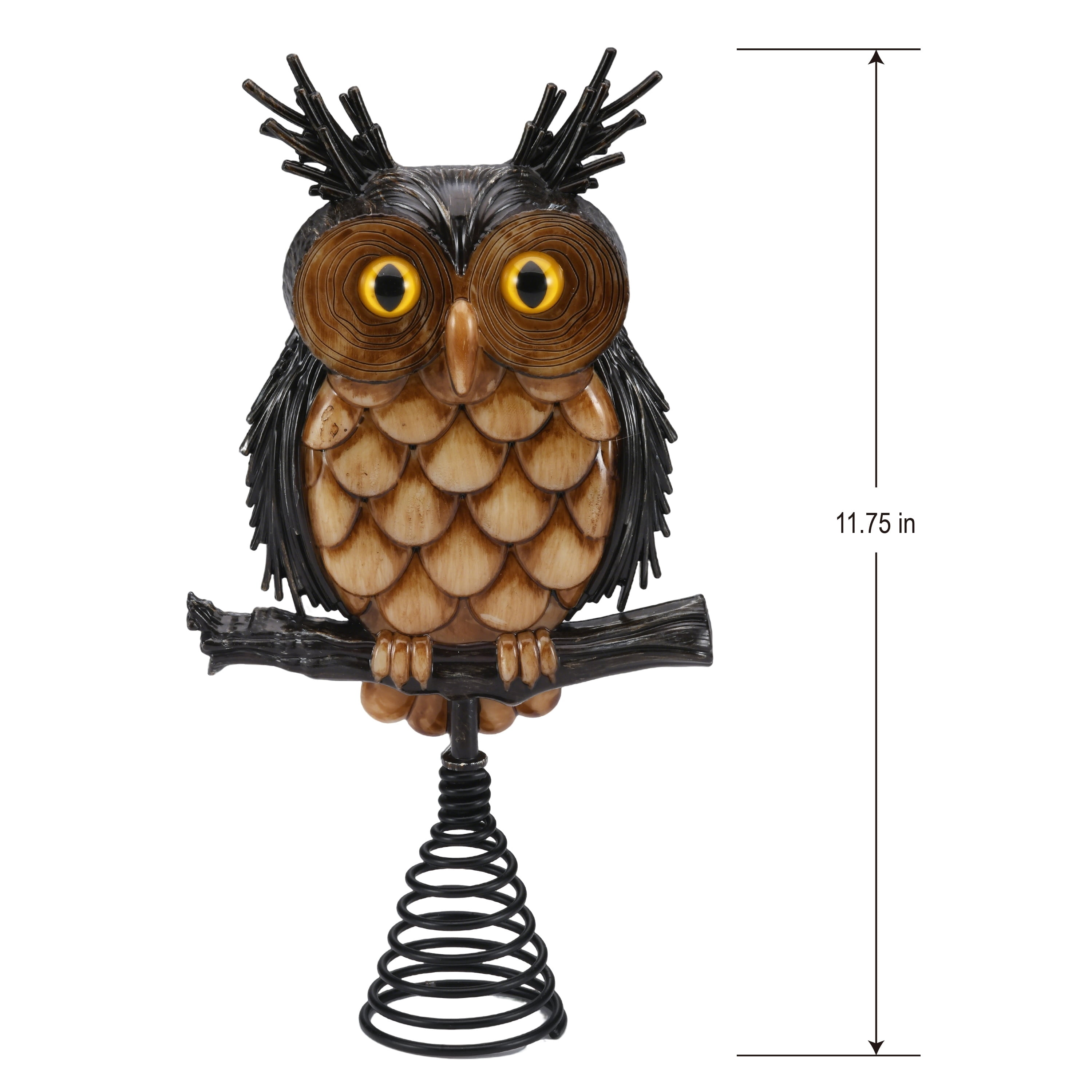 LED Owl Christmas Tree Topper, Brown, 11.75", by Holiday Time