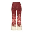 thumbnail image 5 of DISNIMO Red Christmas Flare Leggings High Waisted Yoga Pants Bootcut Dance Casual Pants Activewear Kids Bell Bottoms Child for 13-14 Years Kids Flare Yoga Pants with Pockets, 5 of 7
