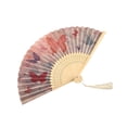 thumbnail image 1 of SIYTUAU Traditional Bamboo Frame Folding Fan With Paper Surface And Butterfly Pattern For Photography Prop And Home Decor 8.27 Inches, 1 of 7