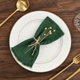 thumbnail image 2 of 36 Pack Green Cloth Napkins Cotton Linen Napkins 16 x 16 Inch Green Napkins Cloth Handmade with Fringe Soft Napkins Cloth Washable Rustic Dinner Napkins Cloth for Wedding Party Dinner Table, 2 of 7