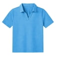 thumbnail image 2 of Girls Polo Shirts Short Sleeve School Uniform Collared Shirts Kids Lightweight Athletic Golf Tops,Blue,3-4 Years, 2 of 7