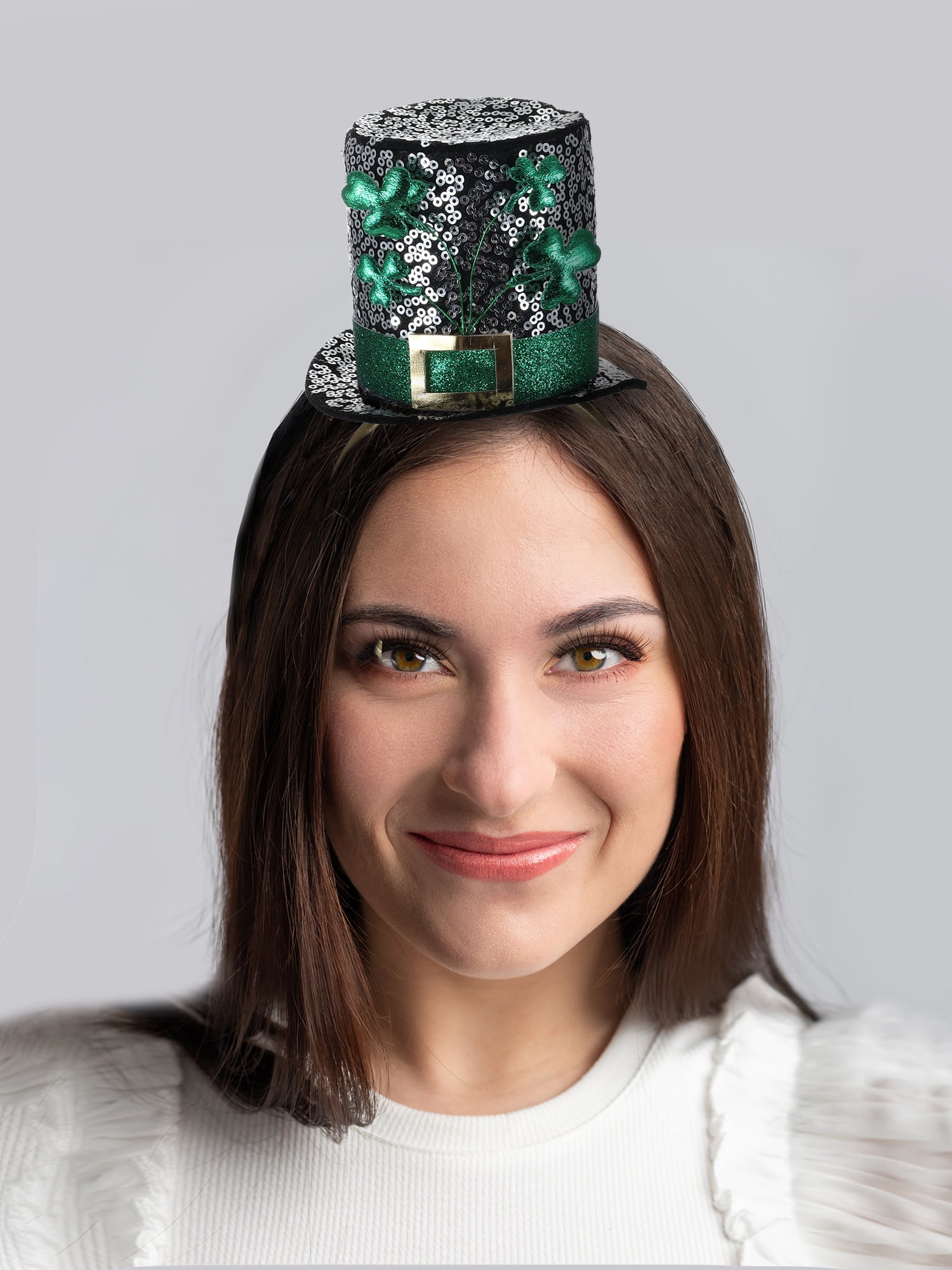 Way to Celebrate St. Patrick's Day Lucky Shamrock Hat Headband , 1 Piece