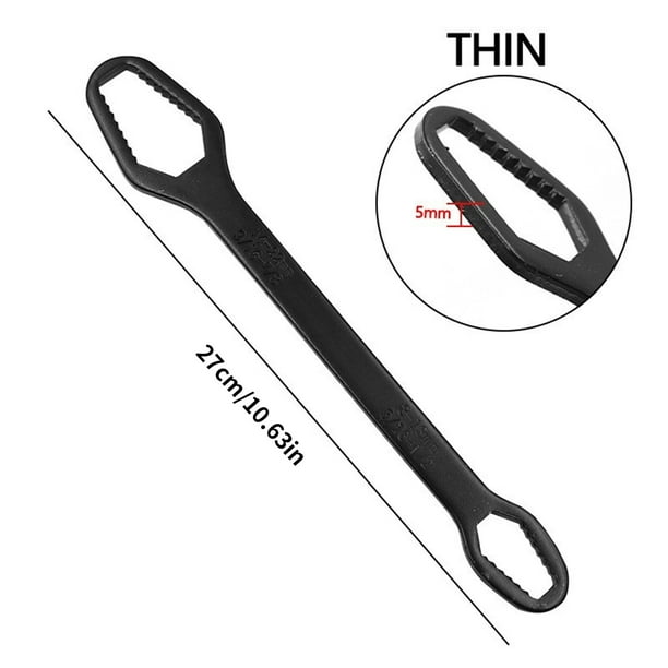Xihbxyly Llave Torx Universal, Diseño de Doble Cabezal Autoajustable, Rango de Mordazas de 8 Mm a 22 Mm, Forjado En Acero Al Vanadio, Recubrimiento Antioxidante, Ideal para Mantenimiento Automotriz E