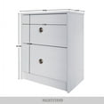 thumbnail image 4 of Castle Place Vintage Nightstand with 2 Drawers, White Gray, 4 of 9