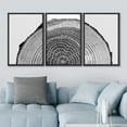 thumbnail image 5 of IDEA4WALL Framed Canvas Print Wall Art Set Black White High Contrast Wood Tree Rings Nature Photography Modern Art Rustic Scenic Relax/Calm for Living Room, Bedroom, Office - 16"x24"x3 Black, 5 of 5