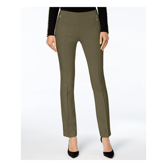 INC $70 Womens New 1092 Green Curvy Fit Casual Pants 6 B B