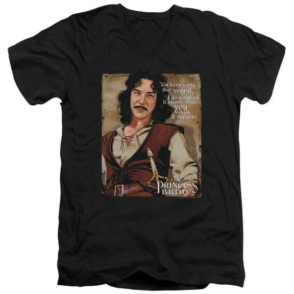 Princess Bride - Word - Slim Fit V Neck Shirt - XX-Large
