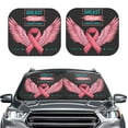 thumbnail image 2 of Sikiie Ribbon With Angel Wings Print Foldable Car Windshield Sun Visor, Car Window Sunshade Suitable for Sedan, SUV and Truck Car Accessories-Small, 2 of 6