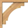 thumbnail image 3 of Ekena Millwork 3 1/2"W x 20"D x 20"H Merced Block Smooth Bracket w/ Offset Brace, Western Red Cedar, 3 of 25