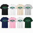thumbnail image 5 of Men's Boston Letter Graphic T-Shirt, Unisex Classic Fit Cotton Crewneck Tee, 5 of 9