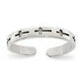 thumbnail image 3 of 925 Sterling Silver Antiqued Crosses Toe Ring, 3 of 5