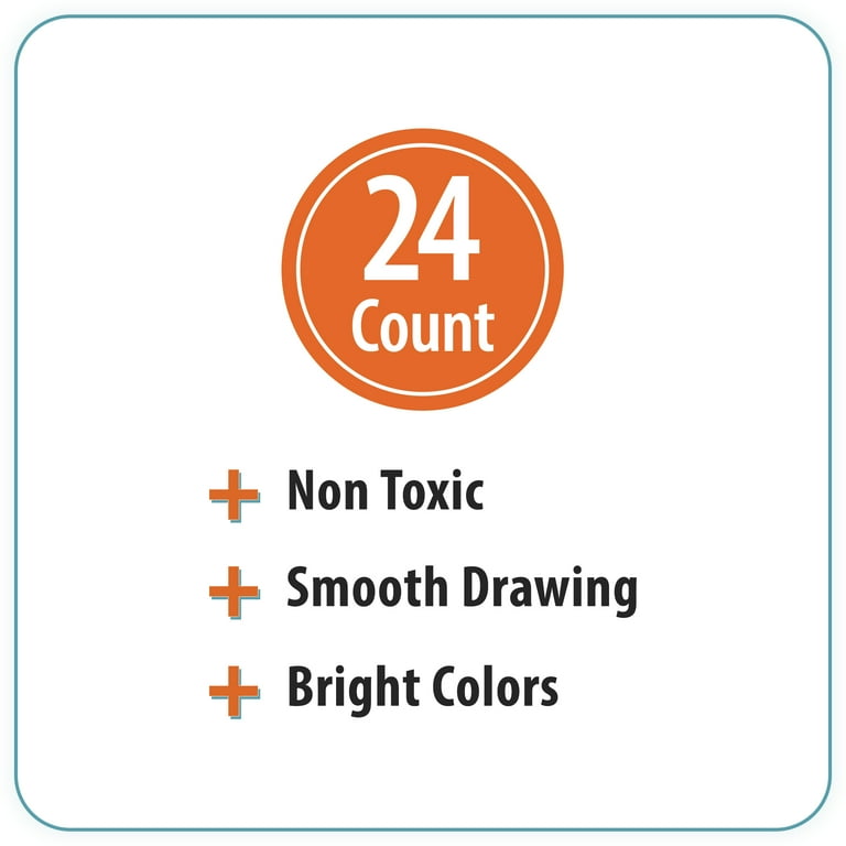 Pen+Gear Crayons, Assorted Colors, 24 Count