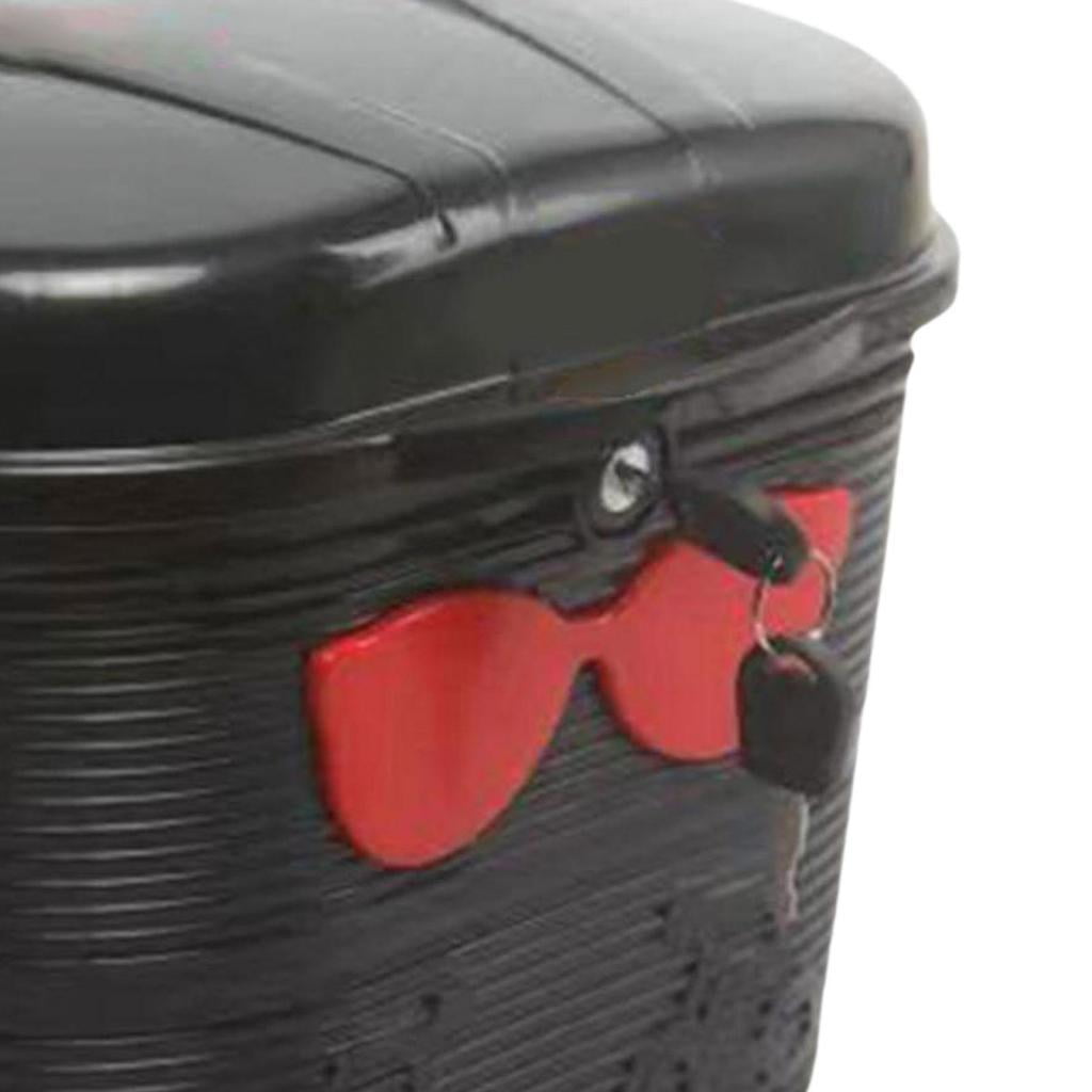 harayaa E Bike Front Basket Bicycle Cargo Rack Lock Design Large Capacity Portable Water Black Red